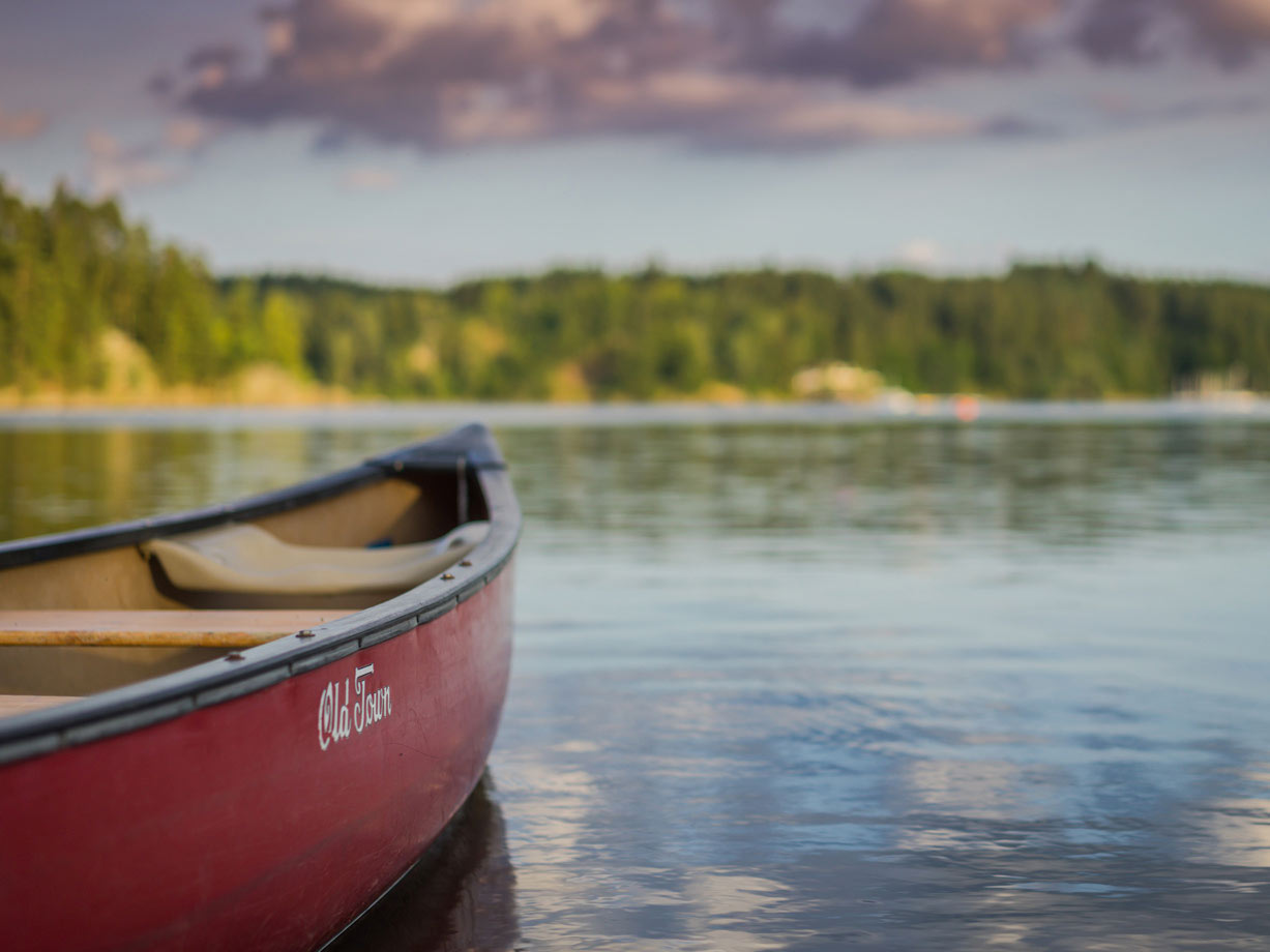 Canoe on Kalamazoo Lake