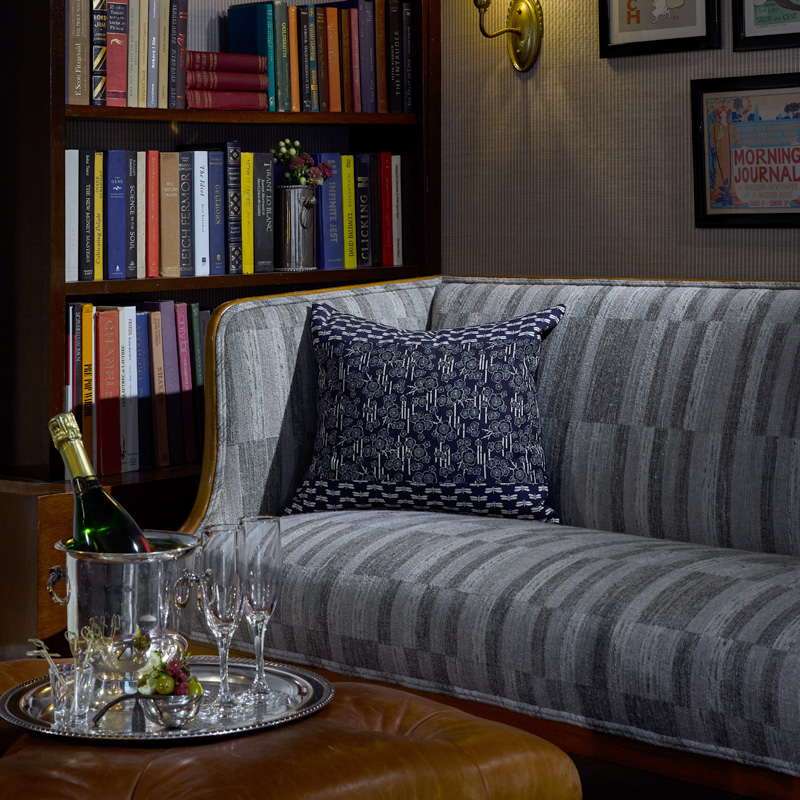 The Wickwood Inn Library with Textures Textiles