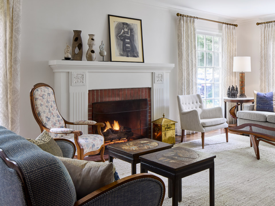 Cozy up in our living room - Wickwood Inn