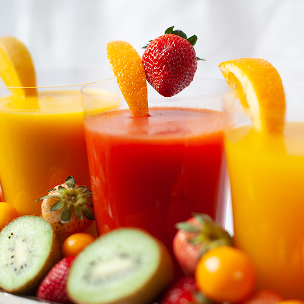 Delicous fruit smoothies for breakfast
