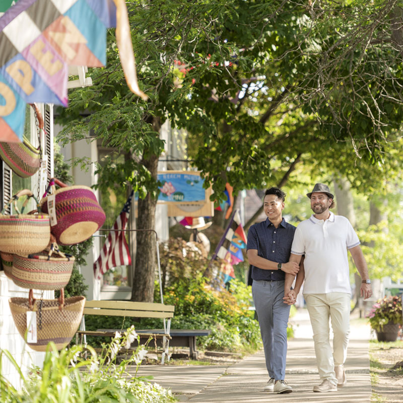 Shopping through Saugatuck